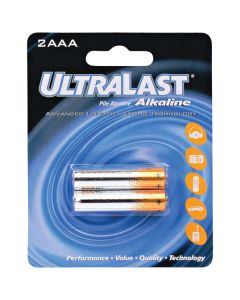 Ultralast ULA2AAA ULA2AAA AAA Alkaline Batteries, 2 pk